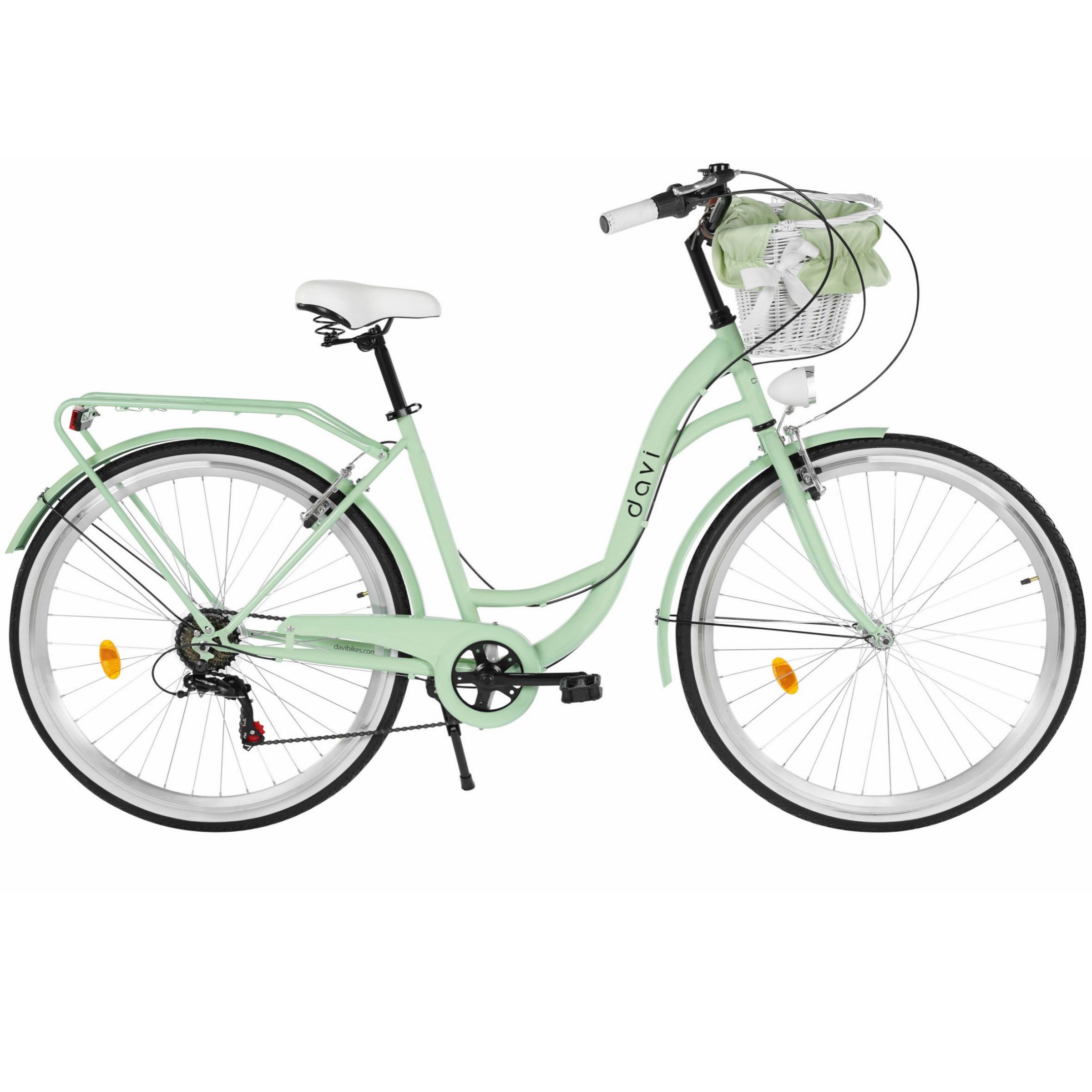 Dámsky bicykel Davi Emma 28", 160–185 cm, 7 prevodov, Zelená/Čierna farba