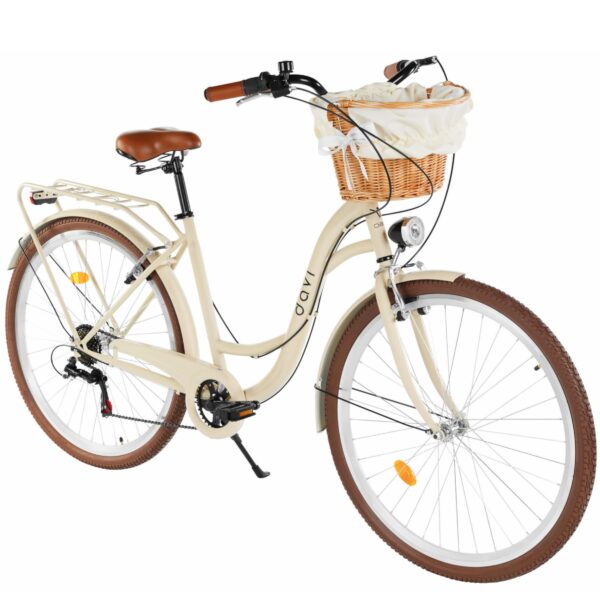 dámsky bicykel davi emma 28", 160–185 cm, 7 prevodov, krémová farba