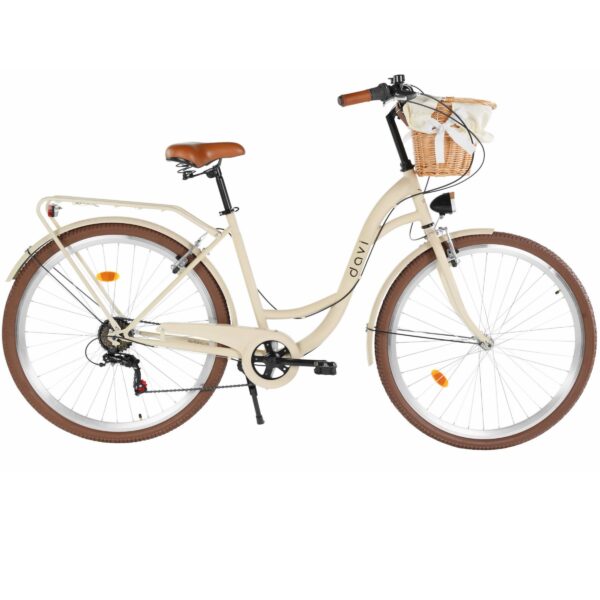 dámsky bicykel davi emma 28", 160–185 cm, 7 prevodov, krémová farba