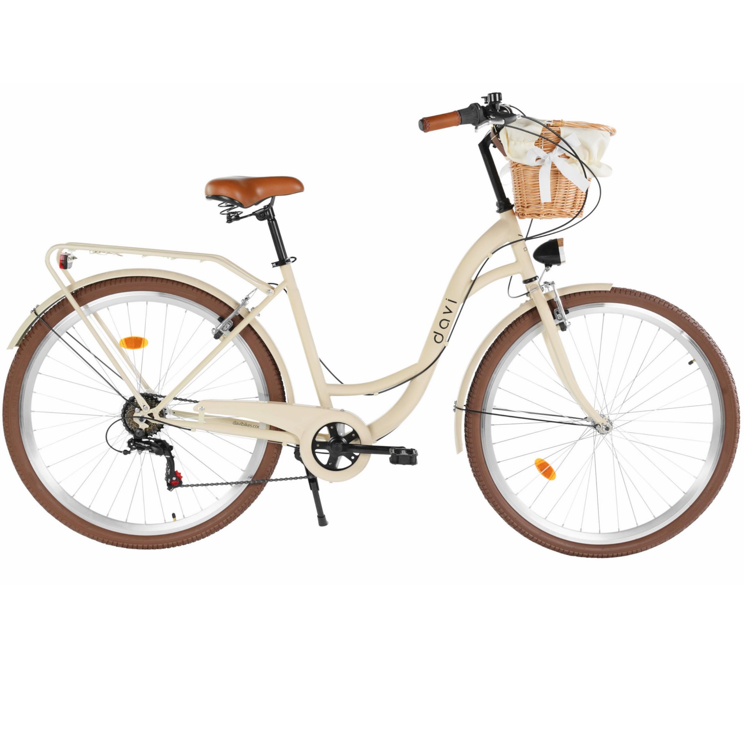 Dámsky bicykel Davi Emma 28", 160–185 cm, 7 prevodov, Krémová farba