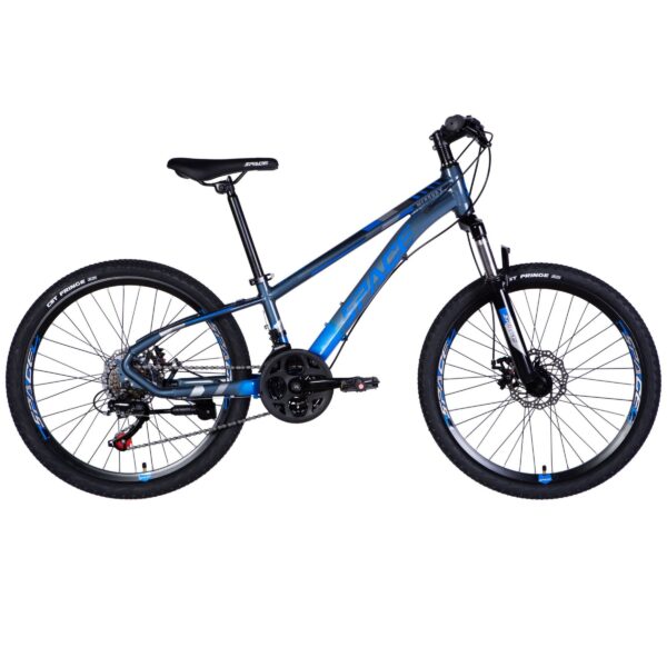 detský bicykel mercury hliník 24", 130–160 cm, 21 prevodov, modrá/sivá farba