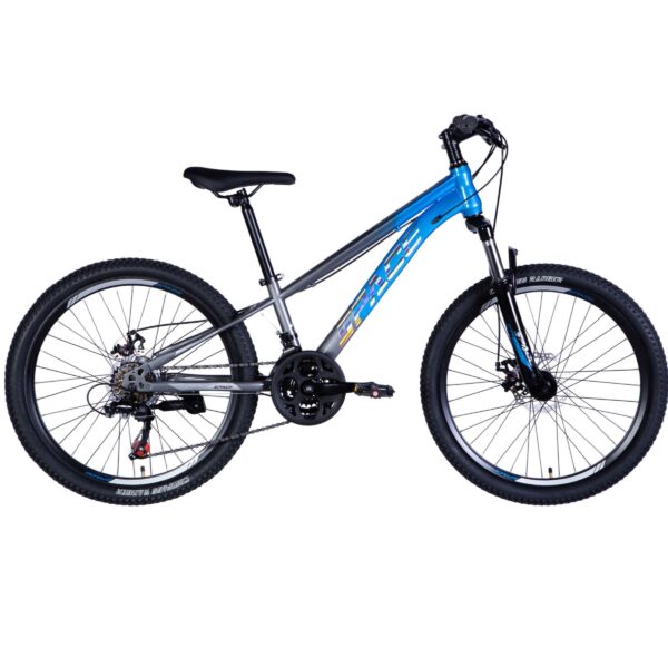 detský bicykel mercury hliník 24", 130–160 cm, 21 prevodov, modrá farba