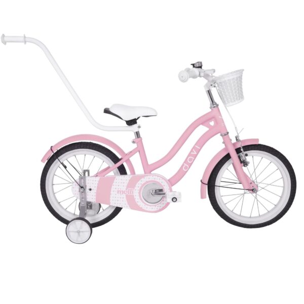 detský bicykel davi molli 16", 95 110 cm, 1 prevod, ružová farba